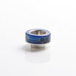 Authentic Steam Crave Aromamizer Ragnar RDTA Replacement 810 Wide Bore Drip Tip - Blue, Honeycomb Resin + SS, 22mm Diameter