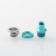 Monarchy Ultra Whistle Style Drip Tip for BB / Billet / Boro AIO Box Mod - Green, Stainless Steel + Aluminum