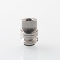 Monarchy Ultra Whistle Style Drip Tip for BB / Billet / Boro AIO Box Mod - Silver, Stainless Steel + Titanium