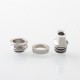 Monarchy Ultra Whistle Style Drip Tip for BB / Billet / Boro AIO Box Mod - Silver, Stainless Steel + Titanium