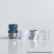 Mission Tips V2 Mini Nuke Style Drip Tip Set for BB / Billet Boro AIO Mod - Silver, 4 PCS Mouthpieces (Aluminum + Crystal + POM)
