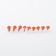 Authentic MK MODS Replacement Screw Set for SXK BB 70W / DNA 60W Style Box Mod Kit / Billet - Orange, Aluminum Alloy (9 PCS)