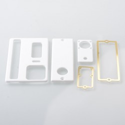 Authentic MK MODS Cover Panel Plate for SAN AIO Boro Box Mod - White, Acrylic