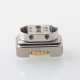 Authentic Yachtvape Eclipse Dual Boro Bridge for Billet / Boro Box - Silver, 4ml