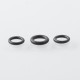 Mission Tips V2 Mini Nuke Style Drip Tip Set for BB / Billet Boro AIO Mod - Silver, 4 PCS Mouthpieces (Aluminum + Crystal + POM)