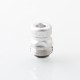 Mission Tips V2 Mini Nuke Style Drip Tip Set for BB / Billet Boro AIO Mod - Silver, 4 PCS Mouthpieces (Aluminum + Crystal + POM)