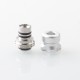 Mission Tips V2 Mini Nuke Style Drip Tip Set for BB / Billet Boro AIO Mod - Silver, 4 PCS Mouthpieces (Aluminum + Crystal + POM)