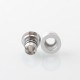 Mission Tips V2 Mini Nuke Style Drip Tip Set for BB / Billet Boro AIO Mod - Silver, 4 PCS Mouthpieces (Aluminum + Crystal + POM)