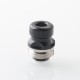 Mission Tips V2 Mini Nuke Style Drip Tip Set for BB / Billet Boro AIO Mod - Silver, 4 PCS Mouthpieces (Aluminum + Crystal + POM)