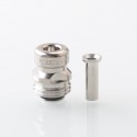 Mission Tips V2 Mini Nuke Style Drip Tip for BB / Billet Boro AIO Mod - Silver, Stainless Steel + Titanium