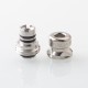 Mission Tips V2 Mini Nuke Style Drip Tip for BB / Billet Boro AIO Mod - Silver, Stainless Steel + Titanium