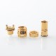 Protocol Ridge Style RBA Bridge for Billet / BB / Boro Mod - Gold, 6 PCS Air Pin 1.0 / 2.0 / 2.5 / 3.0 / 3.5 / 4.0mm