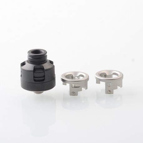 Armor Engine Style RDA Rebuildable Dripping Atomizer w/ BF Pin / Airflow Inserts - Black, SS, 22mm, Without Logo