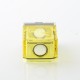 WICK'D XO Style Boro Tank for SXK BB / Billet AIO Box Mod Kit - Translucent Yellow, Acrylic