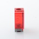 WICK'D XO Style Boro Tank for SXK BB / Billet AIO Box Mod Kit - Translucent Red, Acrylic