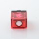 WICK'D XO Style Boro Tank for SXK BB / Billet AIO Box Mod Kit - Translucent Red, Acrylic