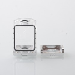 WICK'D XO Style Boro Tank for SXK BB / Billet AIO Box Mod Kit - Translucent, Acrylic