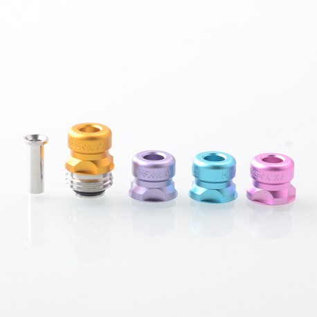 Mission Tips V2 Mini Nuke Style Drip Tip Set for BB / Billet Boro AIO Mod - Silver, 4 PCS Mouthpieces (Aluminum)