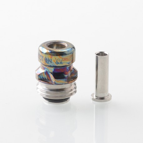 Mission Tips V2 Mini Nuke Style Drip Tip for BB / Billet Boro AIO Mod - Toxic, Stainless Steel + Titanium