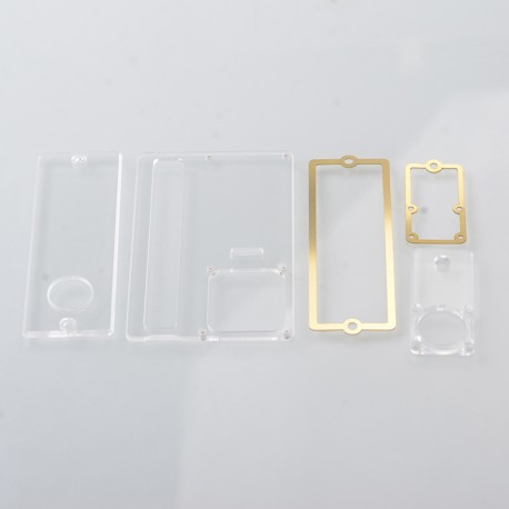 Authentic MK MODS Cover Panel Plate for SAN AIO Boro Box Mod - Clear, Acrylic