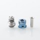 Mission Tips V2 Mini Nuke Style Drip Tip for BB / Billet Boro AIO Mod - Blue, Stainless Steel + Titanium