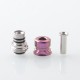 Mission Tips V2 Mini Nuke Style Drip Tip for BB / Billet Boro AIO Mod - Purple, Stainless Steel + Titanium