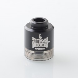 Steam Tuners Style Top Cap Tank + Chimney for Flash e-Vapor V4.5 / V4.5S+ RTA - Black