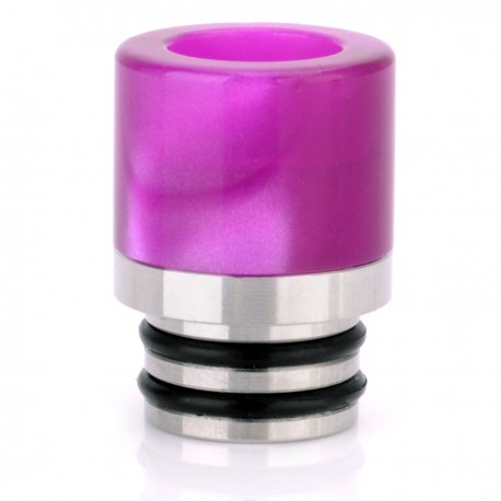Authentic SXK 510 Drip Tip - Purple, Resin + Stainless Steel, 15mm