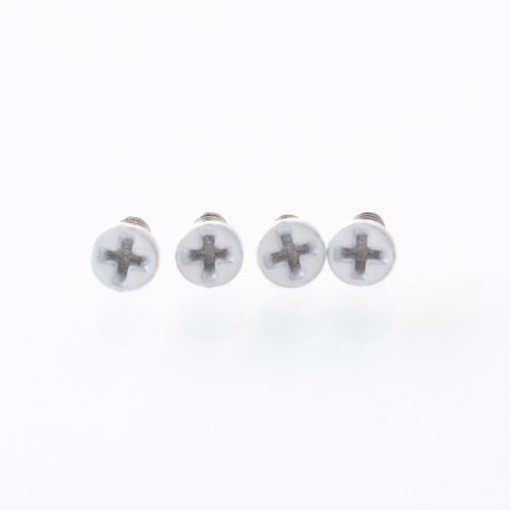 Authentic MK MODS Replacement Screws for Aspire Raga Aio Pod - White, (4 PCS)