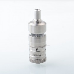 Flash e-Vapor V4.5S+ Style RTA Rebuildable Tank Atomizer - Silver, Titanium Alloy + Glass, 4.5ml, 23mm Diameter