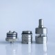 Flash e-Vapor V4.5S+ Style RTA Rebuildable Tank Atomizer - Silver, Titanium Alloy + Glass, 4.5ml, 23mm Diameter