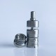 Flash e-Vapor V4.5S+ Style RTA Rebuildable Tank Atomizer - Silver, Titanium Alloy + Glass, 4.5ml, 23mm Diameter