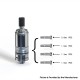 Authentic Auguse Era S V3 RTA Rebuildable Tank Atomizer - Silver, 2ml, 0.8 / 1.0 / 1.2 / 1.5mm Air Pin, 16mm