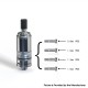 Authentic Auguse Era S V3 RTA Rebuildable Tank Atomizer - Black, 2ml, 0.8 / 1.0 / 1.2 / 1.5mm Air Pin, 16mm