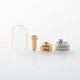 Sturdy One Style RBA Tank Kit for dotMod dotAIO V1 / V2 / V2 Lite, and BB / Billet / Boro Mod - Gold, 1, 2, 2.5, 3.0, 4.0mm