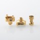 Wick'd Bridg'd Style RBA Bridge for Boro Devices / Billet / BB Mod Kit - Gold, 1.2mm, 2.5mm, 3.0mm, 3.5mm, 4.0mm