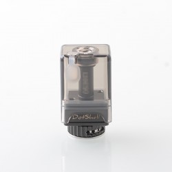 Dotshell Style Rebuildable Tank RBA w/ 3 MTL Pin for dotAIO Portable AIO Pod System Kit - Black, 1.0mm + 1.2mm + 1.5mm