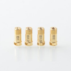 Replacement MTL Air Pins Set for Monarchy Mobb MS Inverted Duck Scepter Inverted Style RBA - Gold, 1.0,1.2,1.5, 2.0mm (4 PCS)
