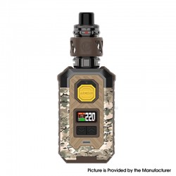 [Ships from Bonded Warehouse] Authentic Vaporesso Armour Max 220W Mod Kit with iTank 2 - Camo Brown, 5~220W, 2x 18650/21700, 8ml