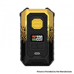 [Ships from Bonded Warehouse] Authentic Vaporesso Armour Max 220W Box Mod - Cyber Gold, VW 5~220W, 2 x 18650 / 21700