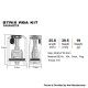 Authentic Ambition Mods STRIX RBA Boro Tank Kit for Billet / BB / Boro Mod - Silver, 5 PCS Air Pin 1.0, 2.0, 2.5, 3.0, 3.5mm