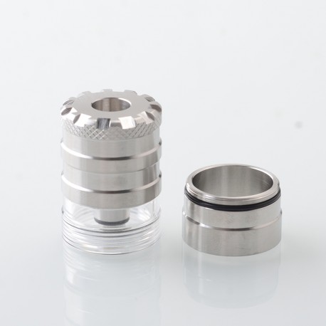 YFTK Bamboo Knot Style Top Cap Tank Tube for Flash E-Vapor FEV V4.5S+ / V4.5 RTA - Silver, 4.8ml