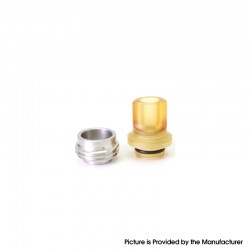 SXK Monarchy Smooth Style DL Drip Tip for BB / Billet / Boro AIO Box Mod - Brown, PEI + Stainless Steel