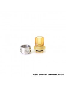 SXK Monarchy Smooth Style DL Drip Tip for BB / Billet / Boro AIO Box Mod - Brown, PEI + Stainless Steel