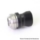 SXK Monarchy Thick Hybrid Style DL Drip Tip for BB / Billet / Boro AIO Box Mod - White, POM + Stainless Steel