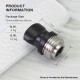 SXK Monarchy Thick Hybrid Style DL Drip Tip for BB / Billet / Boro AIO Box Mod - White, POM + Stainless Steel