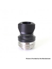 SXK Monarchy Thick Hybrid Style DL Drip Tip for BB / Billet / Boro AIO Box Mod - Black, POM + Stainless Steel