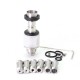 SXK Mission XV KB2 EVO Style Boro RBA Bridge for Billet / BB / Boro Mod - Silver, Air Pin 1.1 + 1.2 + 2 + 2.5 + 3 + 3.5 + 4.3mm