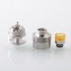 ParavozZ k5k Style RDTA Rebuildable Dripping Tank Atomizer - Silver, Stainless Steel + Glass, 22mm Diameter