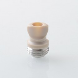 SXK Monarchy Thick Hybrid Style DL Drip Tip for BB / Billet / Boro AIO Box Mod - Beige, PEEK + Stainless Steel